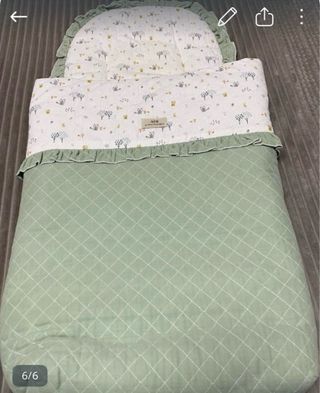 Saco capazo/cuco bebé verde