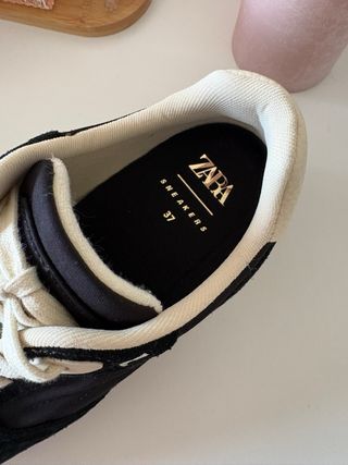 Zapatillas Zara negras y beige