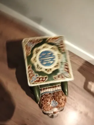 Mesa Elefante Cerámica Vintage