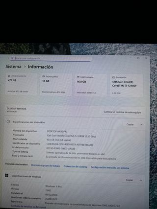 Pc Gaming 5 Gen 7 i5 RTX 3060-12Gb 16Gb Ram Lenovo
