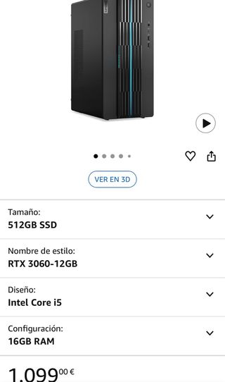 Pc Gaming 5 Gen 7 i5 RTX 3060-12Gb 16Gb Ram Lenovo