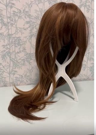 Peluca de fibra de alta calidad  Marrón