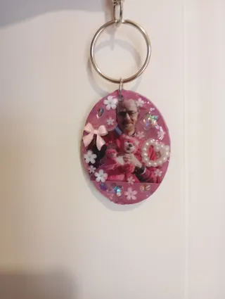 Portachiavi Walter White con Orsetto Rosa