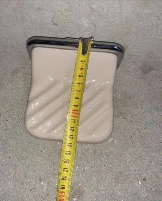 Jabonera antigua cerámica y metal buen estado