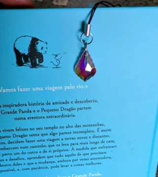 Marcador de Livro Pena com brilhantes