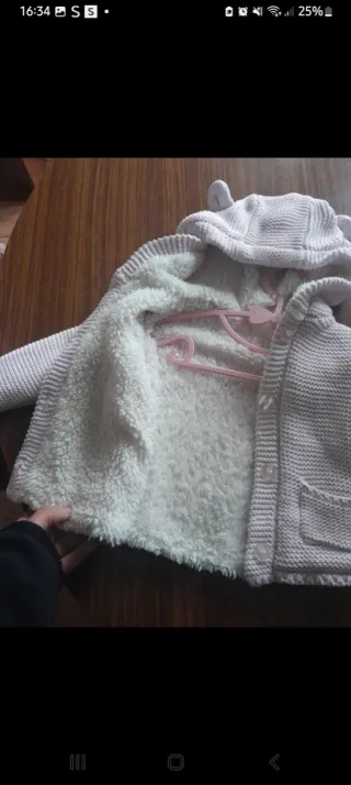 Abrigo bebé con forro polar