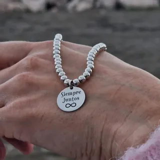 Pulsera Plata de Ley Siempre Juntos