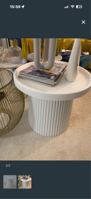 Tavolino bianco in plastica stile nordico