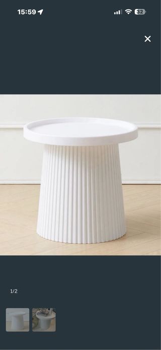 Tavolino bianco in plastica stile nordico