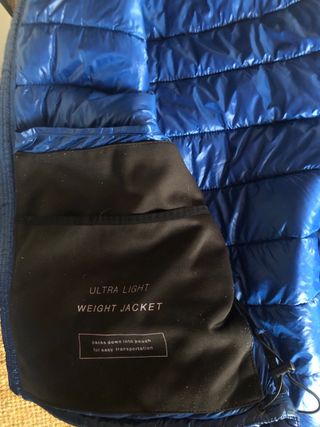 Chaqueta acolchada azul mujer