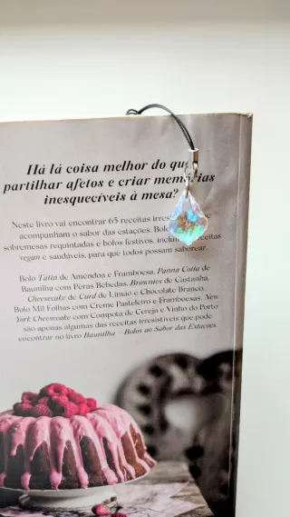 Marcador de Livros Pena com brilhantes