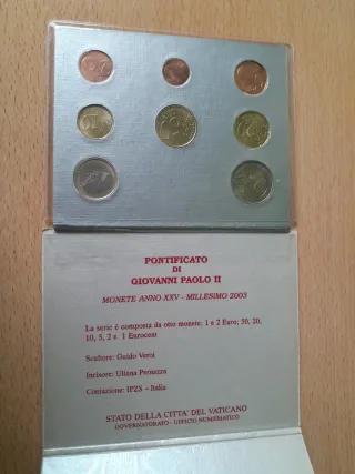 Carterita Monedas Vaticano Juan Pablo II