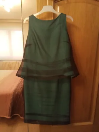 Conjunto Top y Falda mini con gasa negra