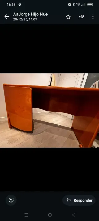 Escritorio en L madera y metal