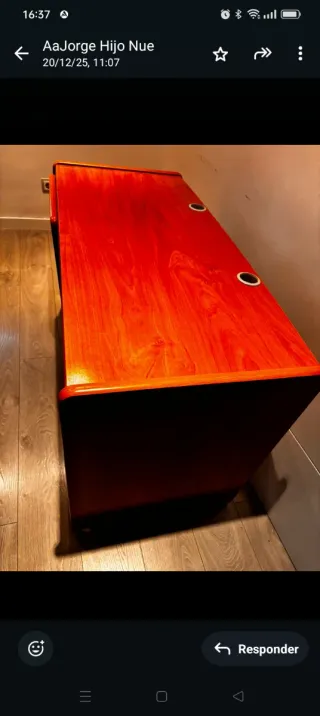 Escritorio en L madera y metal