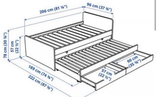 Cama nido 90cm blanca