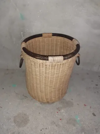 Cesto usado de estilo rústico,36x34cm ver fotos