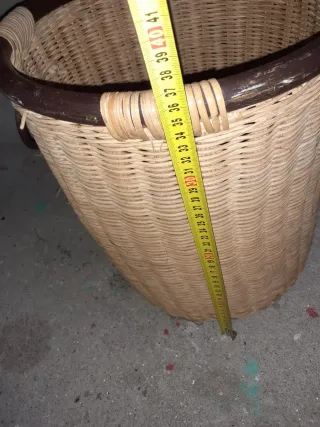 Cesto usado de estilo rústico,36x34cm ver fotos