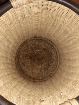 Cesto usado de estilo rústico,36x34cm ver fotos