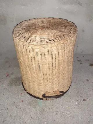 Cesto usado de estilo rústico,36x34cm ver fotos