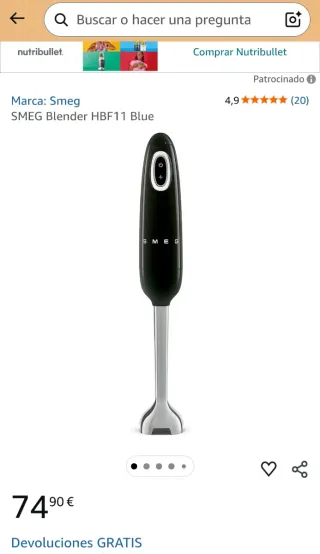 Batidora de mano Smeg