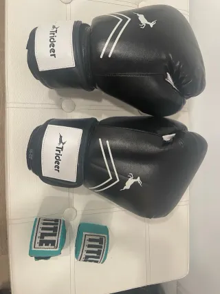 Guantes Boxeo Trideer 16oz + Vendas