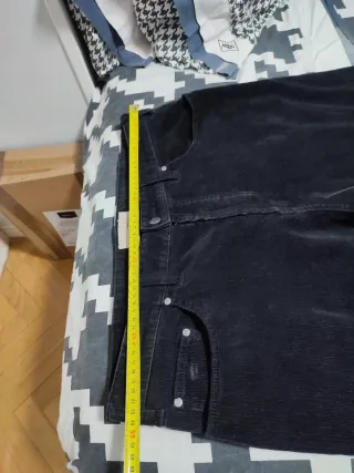 Pantalón pana mujer negro