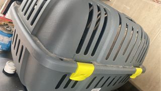 Transportín Gatos Gris y Amarillo