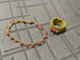 Pulsera y Anillo Hechos a Mano
