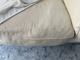 Sofá de 2 plazas beige/blanco