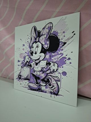 Quadro Minnie Mouse Roxo