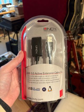Cabo Extensor USB 3.0 Activo Lindy 5m