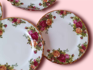 4 Platos Postre Royal Albert Old Country Roses