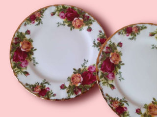 4 Platos Postre Royal Albert Old Country Roses