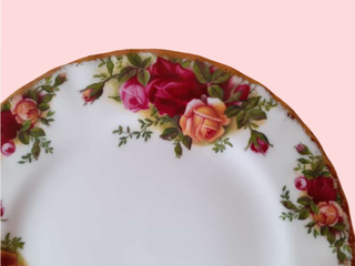 4 Platos Postre Royal Albert Old Country Roses