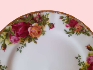 4 Platos Postre Royal Albert Old Country Roses