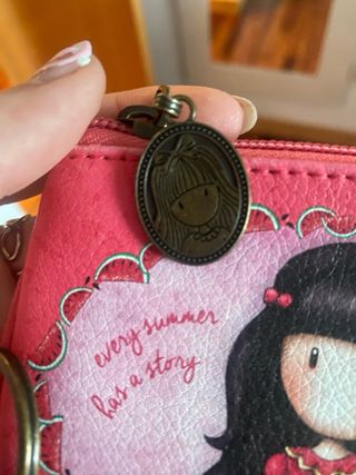 Cartera Gorjuss Rosa Dibujo Niña