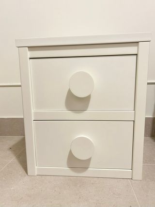 Mesita de noche infantil/juvenil blanca