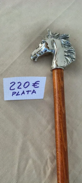 Bastón Plata y Madera
