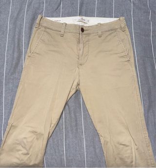 Pantalón Chino Hollister Super Skinny Beige T38