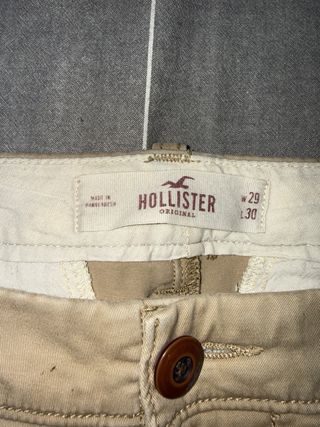 Pantalón Chino Hollister Super Skinny Beige T38