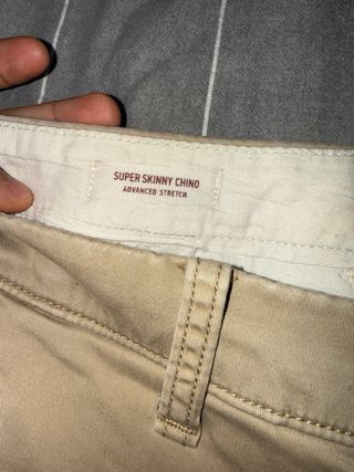 Pantalón Chino Hollister Super Skinny Beige T38