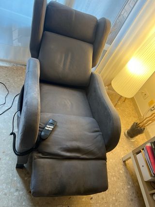 Sillón eléctrico gris pana