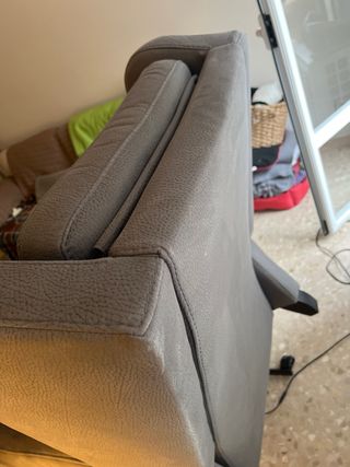 Sillón eléctrico gris pana
