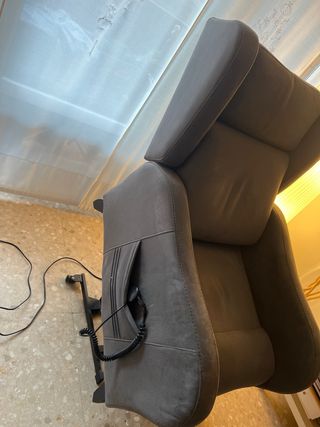 Sillón eléctrico gris pana