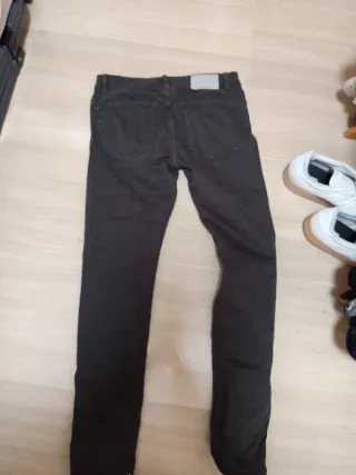 Pantalón Mango Marrón Oscuro Talla 32
