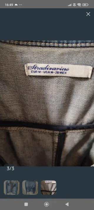 Cazadora vaquera Stradivarius azul