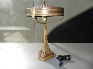 Lámpara Antigua Bronce Art Nouveau