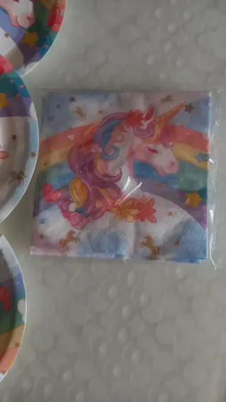 Piatti tovaglioli unicorno festa compleanno addobb