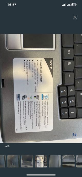 Portátil Acer TravelMate 230LM Celeron 1.3GHz 15”